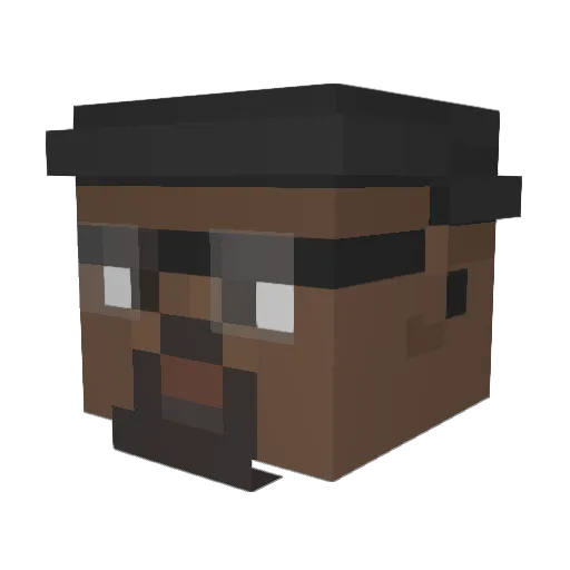 PRIMATO Minecraft avatar head, 3D render