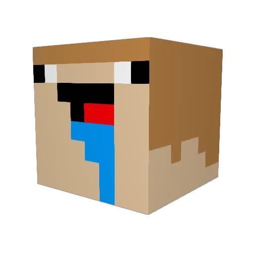 PRINCExLP Minecraft avatar head, 3D render