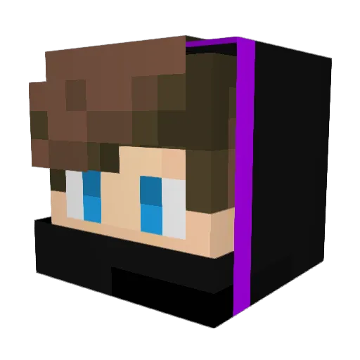 PRO12345T Minecraft avatar head, 3D render