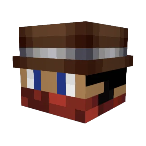PRO1CON2 Minecraft avatar head, 3D render