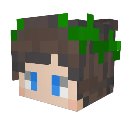 PROBVS Minecraft avatar head, 3D render