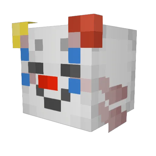 PROJAVA1 Minecraft avatar head, 3D render