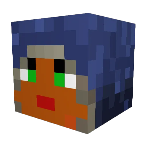PRONOIA_ Minecraft avatar head, 3D render