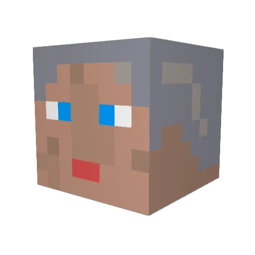 PROSTOCHEK Minecraft avatar head, 3D render