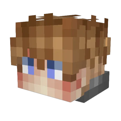 PROTECTGHOST Minecraft avatar head, 3D render