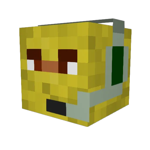 PROW3R Minecraft avatar head, 3D render