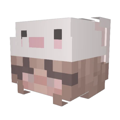 PROXIS_OFF Minecraft avatar head, 3D render