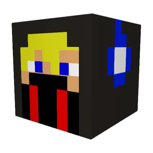 PROXin136 Minecraft avatar head, 3D render