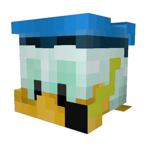 PRO_KERR_ Minecraft avatar head, 3D render