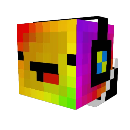 PRO_SCIUTTO Minecraft avatar head, 3D render