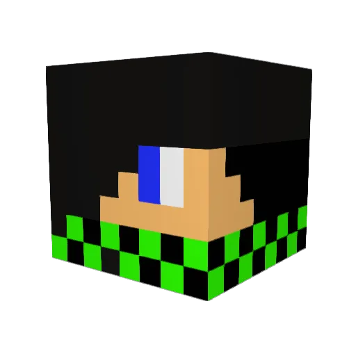 PRO__HD Minecraft avatar head, 3D render
