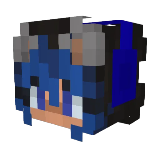 PRR628 Minecraft avatar head, 3D render