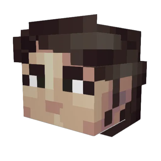 PRROR Minecraft avatar head, 3D render