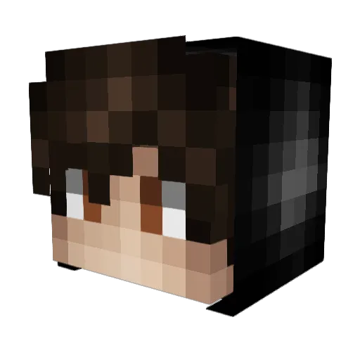 PRSMN Minecraft avatar head, 3D render