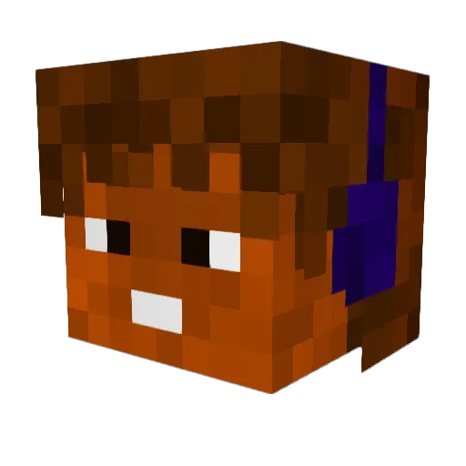 PRYNC Minecraft avatar head, 3D render