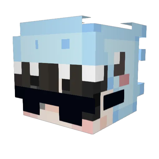 PR_23 Minecraft avatar head, 3D render