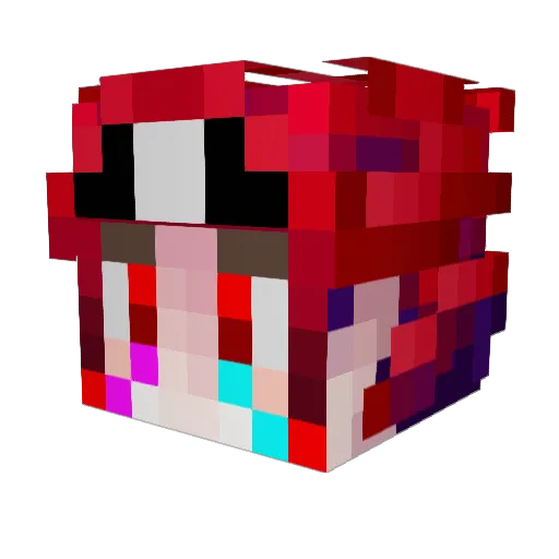 PRiMOjz Minecraft avatar head, 3D render