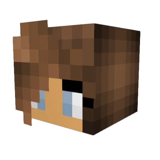 PRlMORDlAL Minecraft avatar head, 3D render