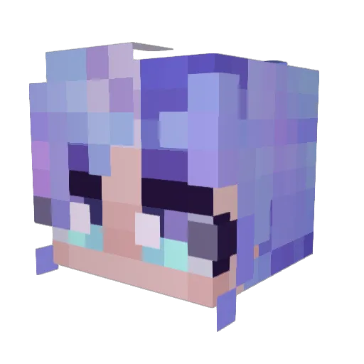 PS118 Minecraft avatar head, 3D render