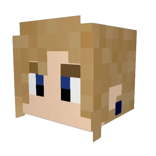 PS2wav Minecraft avatar head, 3D render