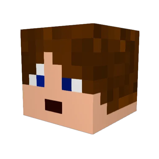 PS3BOI332 Minecraft avatar head, 3D render