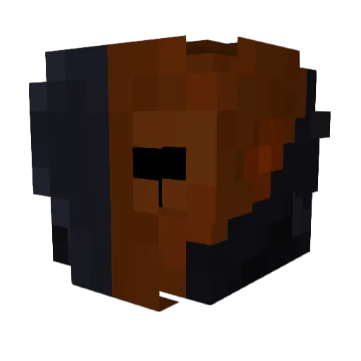 PS4man Minecraft avatar head, 3D render