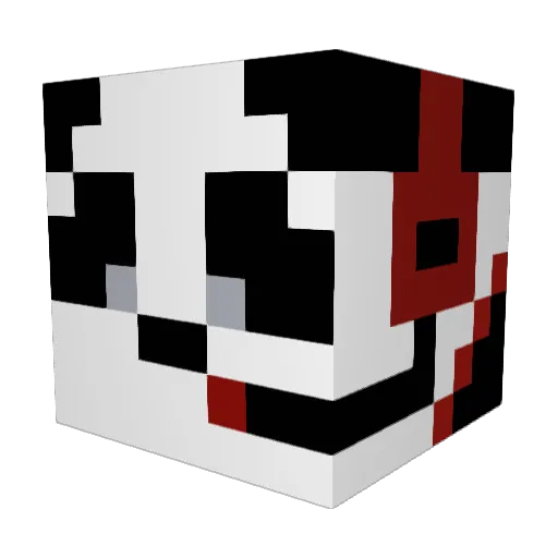 PS7CH0 Minecraft avatar head, 3D render