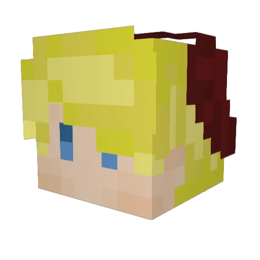 PS96_ Minecraft avatar head, 3D render