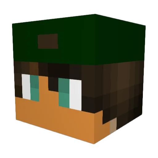 PSB Minecraft avatar head, 3D render