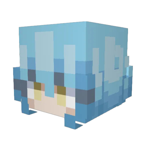 PSIAlpaca Minecraft avatar head, 3D render