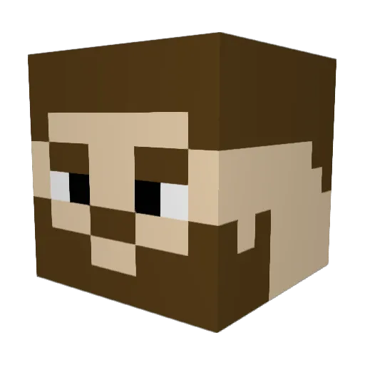 PSNolan Minecraft avatar head, 3D render