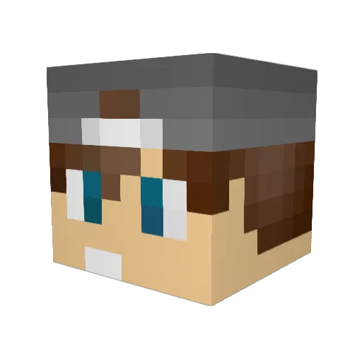 PSPArture Minecraft avatar head, 3D render