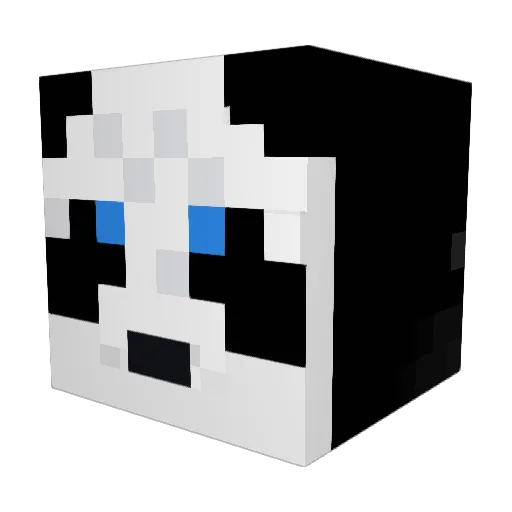 PSPanda16 Minecraft avatar head, 3D render