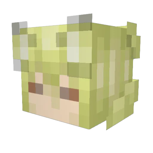 PSQ_DAF Minecraft avatar head, 3D render