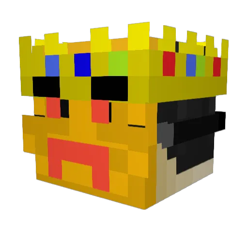 PSRR Minecraft avatar head, 3D render