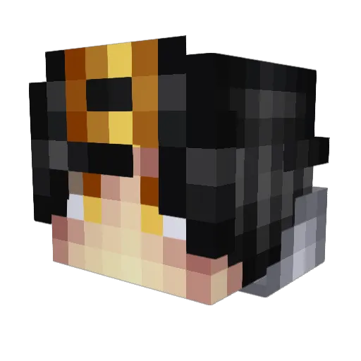 PSR_Sergioh Minecraft avatar head, 3D render