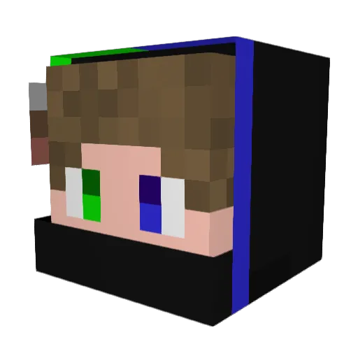 PSTKM1 Minecraft avatar head, 3D render