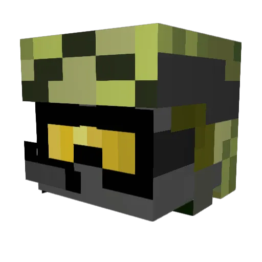 PSYCOKING Minecraft avatar head, 3D render