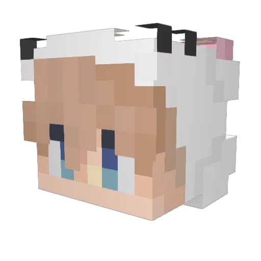 PSY_Wonky Minecraft avatar head, 3D render