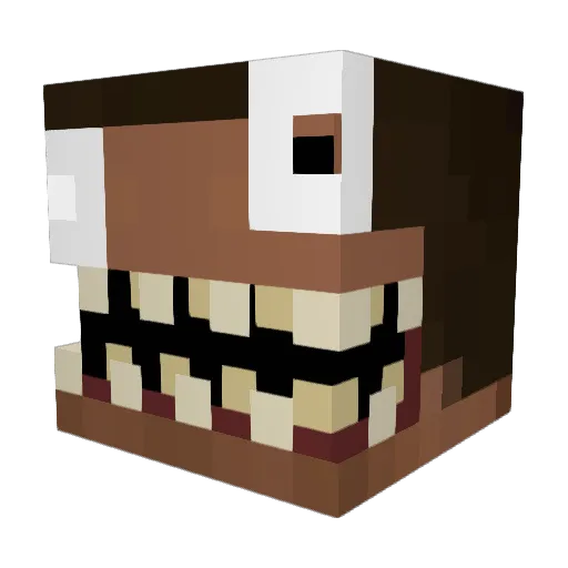 PSspeed Minecraft avatar head, 3D render