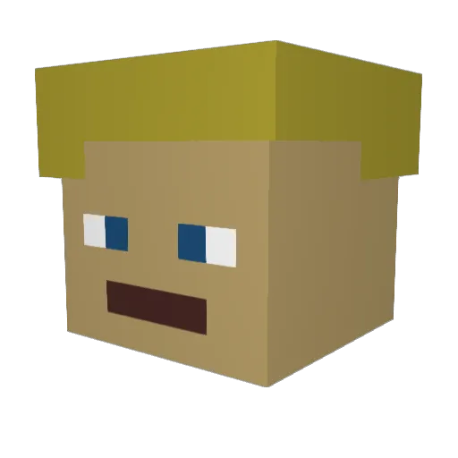 PSuth Minecraft avatar head, 3D render