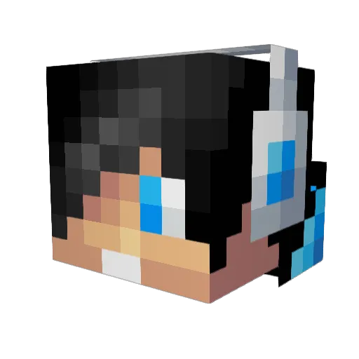 PT119 Minecraft avatar head, 3D render