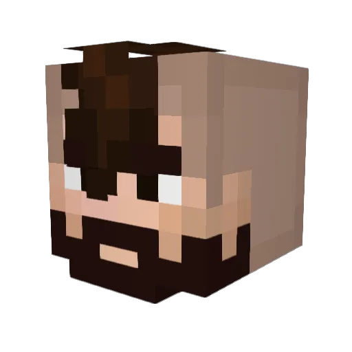 PTTR Minecraft avatar head, 3D render