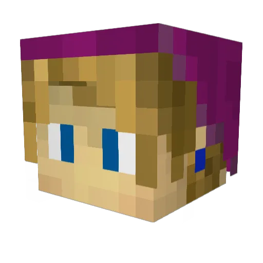 PTag Minecraft avatar head, 3D render