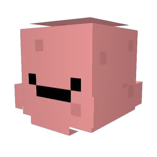 PU5Y Minecraft avatar head, 3D render