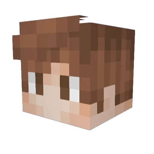 PUG2291 Minecraft avatar head, 3D render