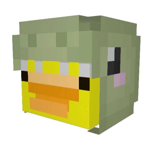 PUGHERON Minecraft avatar head, 3D render