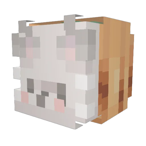 PUIMdesu Minecraft avatar head, 3D render