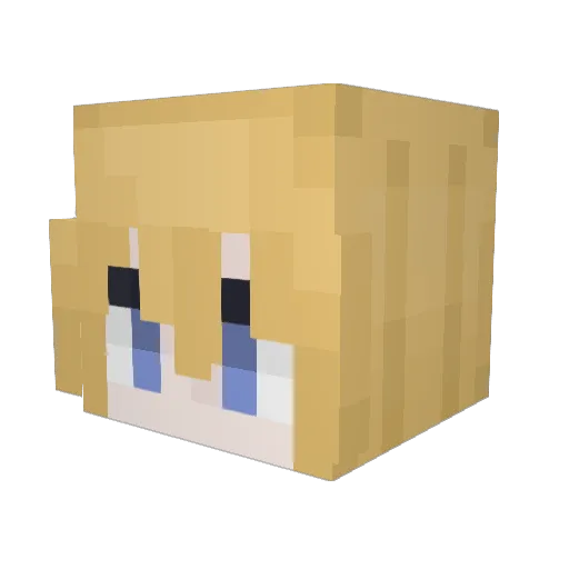 PUJL Minecraft avatar head, 3D render
