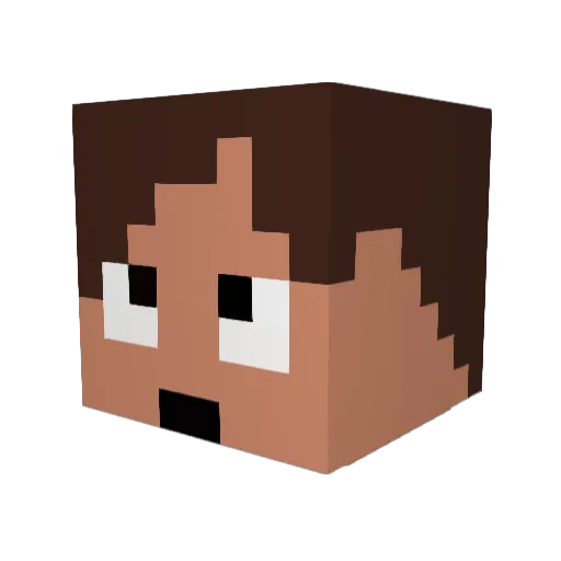 PULU7531 Minecraft avatar head, 3D render